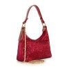 Rhinestone Patterned Petite Hobo Handbag
