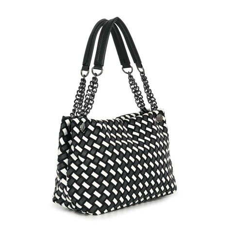 Classic Woven Design Tote Handbag