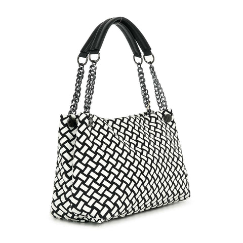 Classic Woven Design Tote Handbag