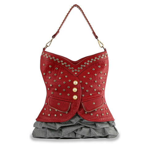 Dazzling Vest Design Tall Hobo Handbag