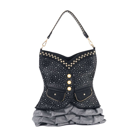 Vest Design Sparkling Hobo Handbag