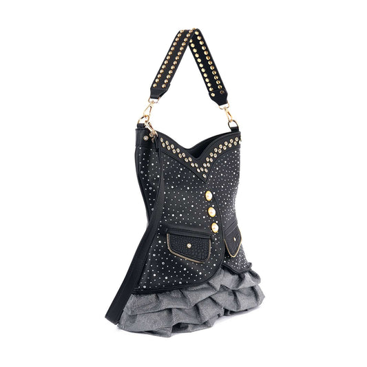 Vest Design Sparkling Hobo Handbag