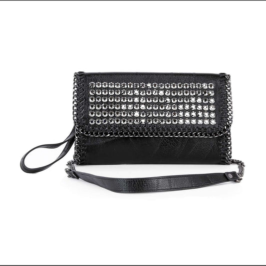 Decorative Edge Petite Shoulder Bag Wristlet