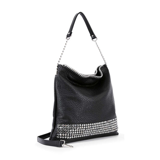 Stunning Rhinestone Accented Hobo Handbag
