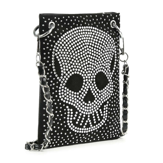 * New Size* Skull Design Rhinestone Petite Crossbody Sling