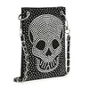 * New Size* Skull Design Rhinestone Petite Crossbody Sling