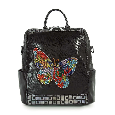 Beaded  Butterfly Fashion Backpack