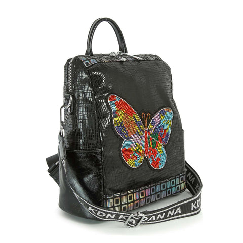 Beaded  Butterfly Fashion Backpack