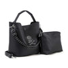 Skull Design Sparkling Rhinestone Handbag Set