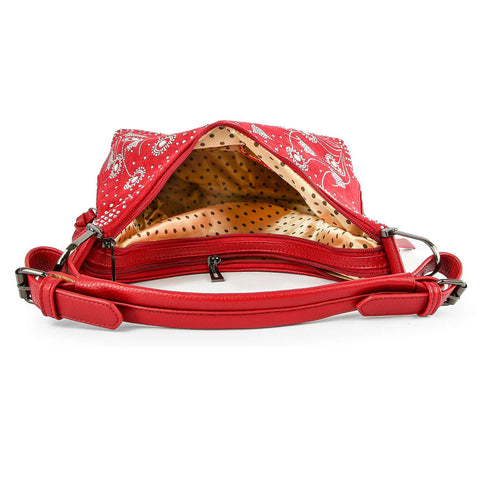 Whimsical Rhinestone Floral Hobo Handbag