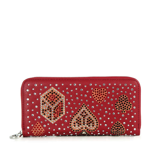 Rhinestone Gaming Accordion Wallet
