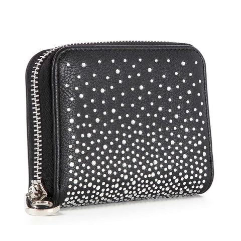 Rhinestone Ombre Design Petite Zip Around Wallet