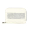 Rhinestone Design Petite Zip Around Wallet