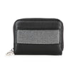 Rhinestone Design Petite Zip Around Wallet
