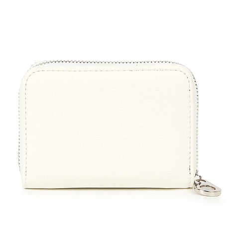 Rhinestone Design Petite Zip Around Wallet