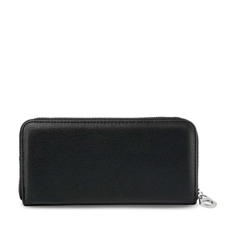 Skull Design Rhinestone Accordion Wallet