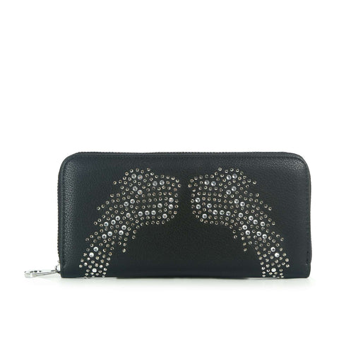 Wings Design Rhinestone Fashion Wallet