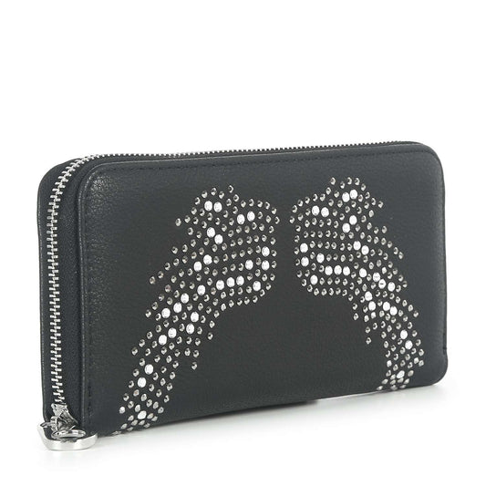 Wings Design Rhinestone Fashion Wallet