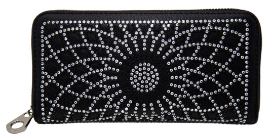 Rhinestone Pattern Accordion Fashion Wallet