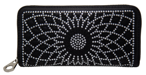 Rhinestone Pattern Accordion Fashion Wallet