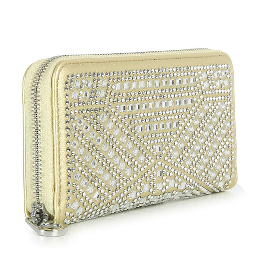 Rhinestone Design Accordion Fashion Wallet