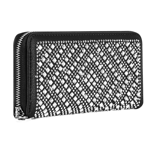 Unique Rhinestone Design Accordion Wallet