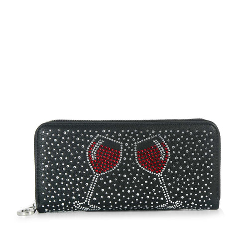 Rhinestone Wine Glasses Bling Wallet