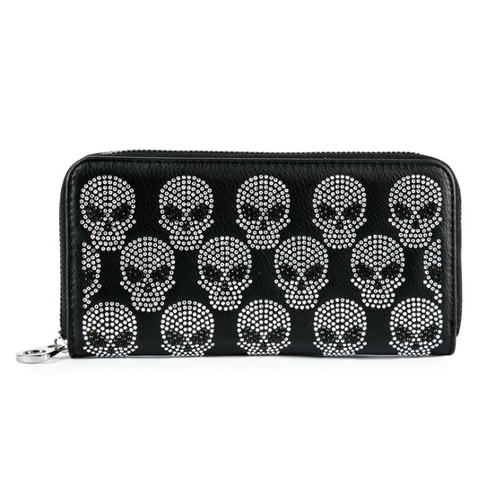 Rhinestone Skull Pattern Bling Wallet