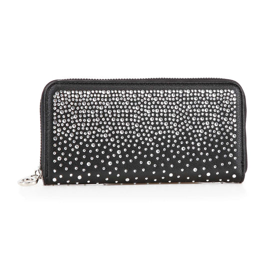 Glamorous Rhinestone Design Accordion Wallet