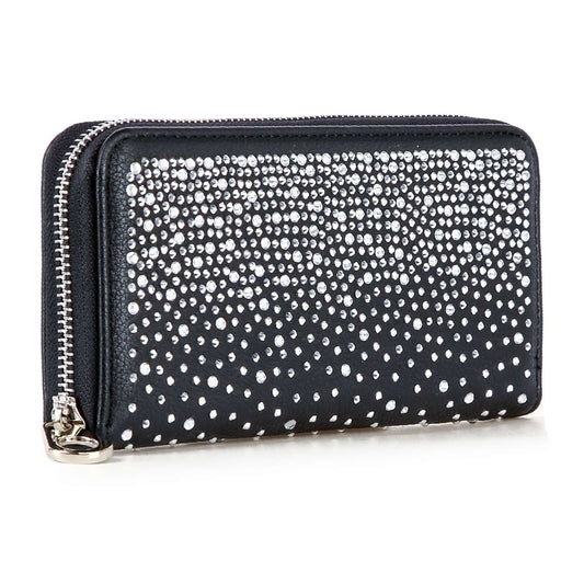 Glamorous Rhinestone Design Accordion Wallet