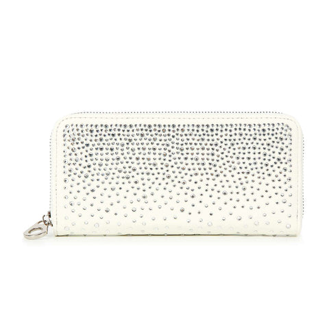 Glamorous Rhinestone Design Accordion Wallet