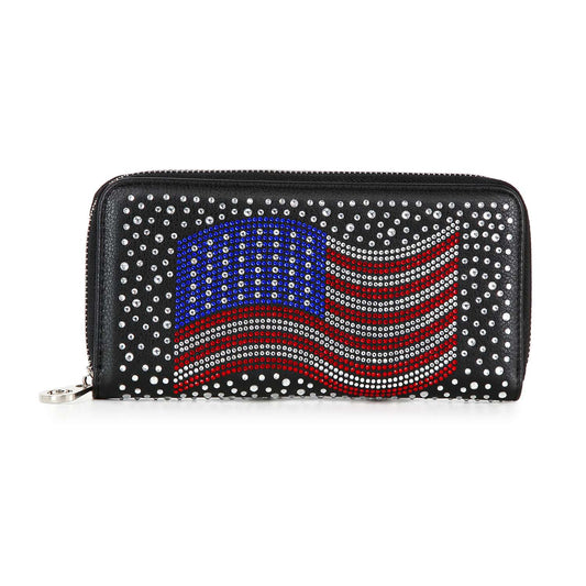 American Flag Bling Wallet