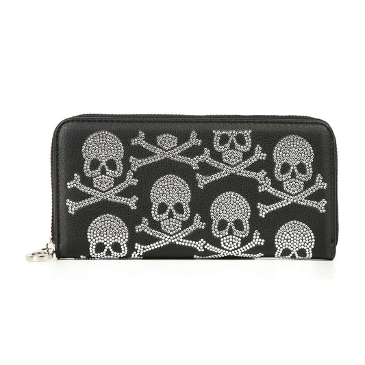 Skull And Crossbones Bling Wallet