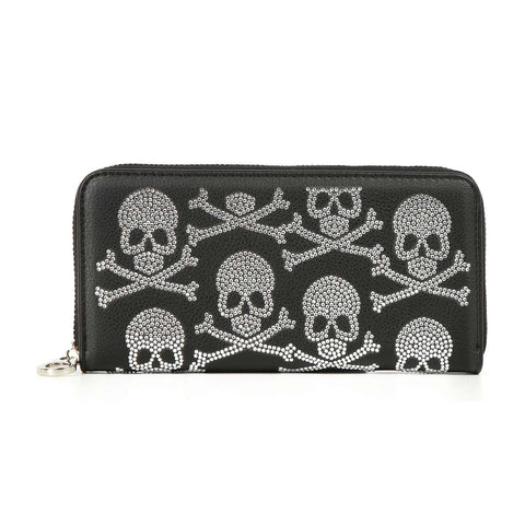 Skull And Crossbones Bling Wallet