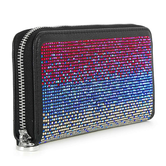 Colorful Rhinestone Ombre Design  Wallet