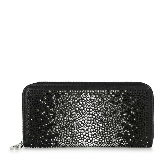 Rhinestone Design Accordion Wallet