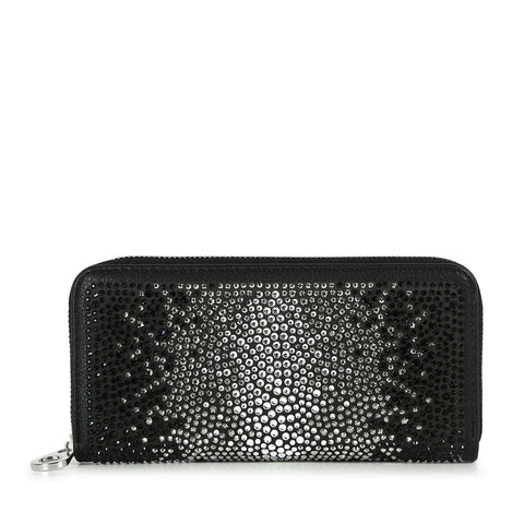 Rhinestone Design Accordion Wallet