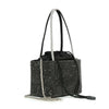 Rhinestone Bling Drawstring Accent Petite Bucket Bag