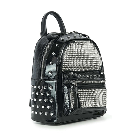 Stud Accented Rhinestone Petite Backpack