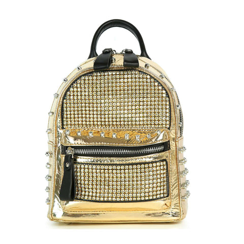 Stud Accented Rhinestone Petite Backpack