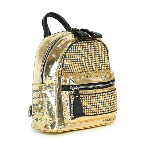Stud Accented Rhinestone Petite Backpack