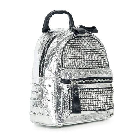Stud Accented Rhinestone Petite Backpack