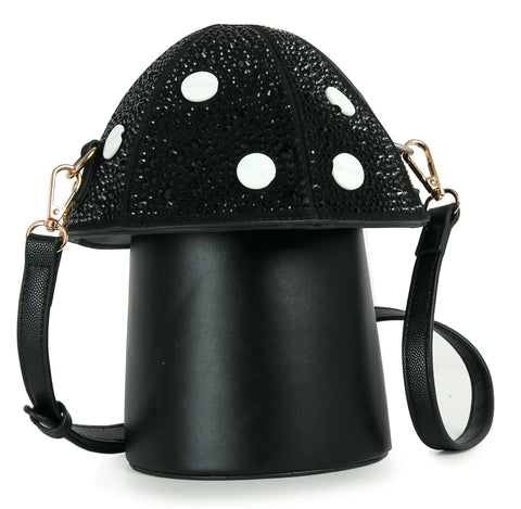 Whimsical Sparkling Mushroom Crossbody
