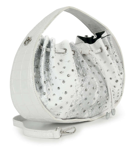 Studded Rhinestone Modern Fashion Bag