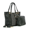 Snakeskin Embossed Studded Tote Set