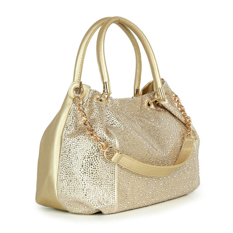 Sparkling Stone Satchel Handbag