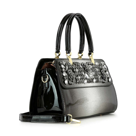 Sparkling Patent Decorative Hand Tote