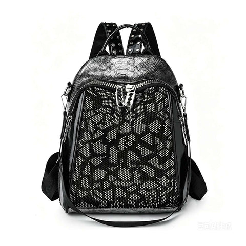 Unique Stone Patterned Petite Fashion Backpack