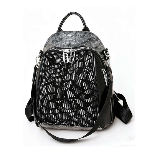Unique Stone Patterned Petite Fashion Backpack