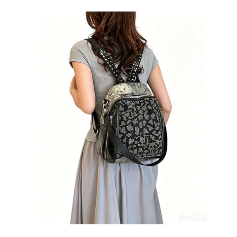 Unique Stone Patterned Petite Fashion Backpack